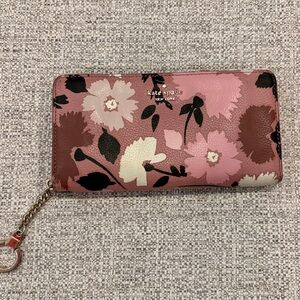 Kate Spade Floral Pink and Brown Wallet